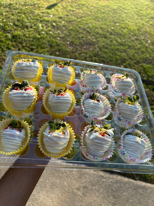 White Chocolate Covered Strawberries